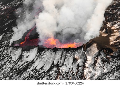 Iceland Bardarbunga Volcano Eruption Aerial