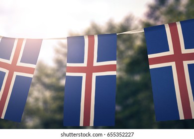 Iceland flag pennants