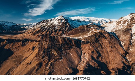 Iceland mountains in Iceland, aerial view - Shutterstock ID 1691770762