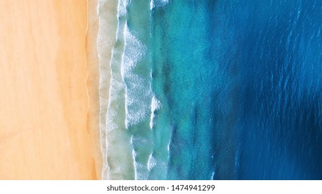 Iceland. Panoramic Aerial View On The Coast Line. Beach And Sea From Air. Famous Place In Iceland. Summer Seascape From Drone. Travel - Image