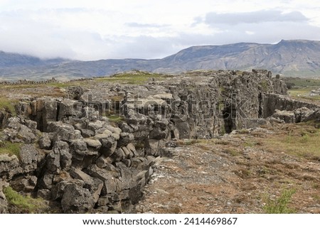 Iceland-Canyon of the Thingvellir-Althing- Pingvellir- A historic democratic parliament was founded here in 930 AD, one of the first in the world 