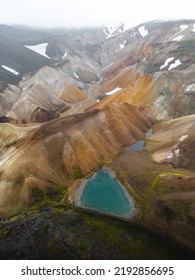 Icelandic Highlands Drone Shot Landscape