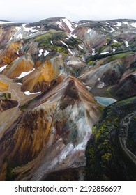 Icelandic Highlands Drone Shot Landscape