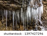 icicle in stream of mountain