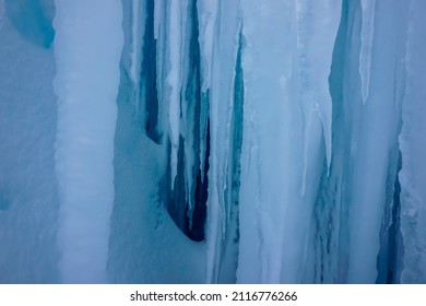 Icicles In An Ice Cave In Kamchatka Peninsula In Winter