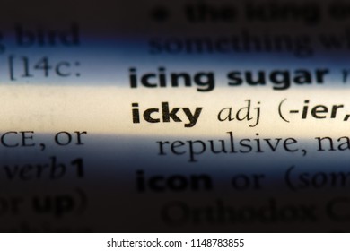 icky word in a dictionary. icky concept.