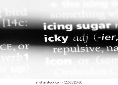 icky word in a dictionary. icky concept.