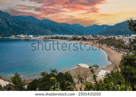 Icmeler Beach view in Marmaris Town