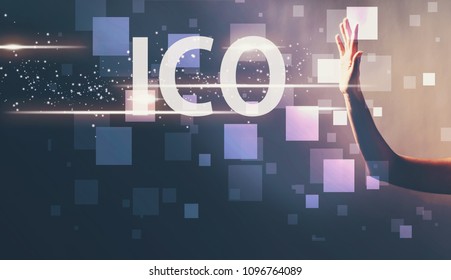 ICO With A Hand In A Dark Light Background