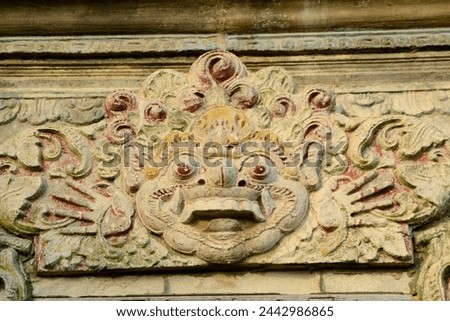 Icon above the door of the Balinese Barong temple