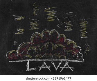 Icon volcanic lava 