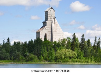 Iconic #11 Headframe  Of The Former McIntyre Mine Is A Symbol Of Abandoned Underground Gold Mine In Schumacher, Ontario, Canada.