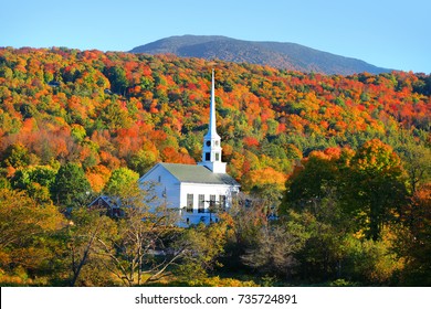 Iconic Church In Stowe Vermont