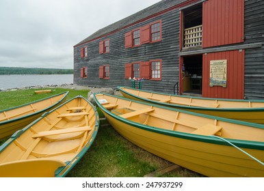 Iconic Dories At The Historic Shelburne County Museum On The South Shore Of Nova Scotia