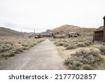 Iconic Houses And Structures In Bodie State Historic Park, California. Vintage U.S. Ghost Town