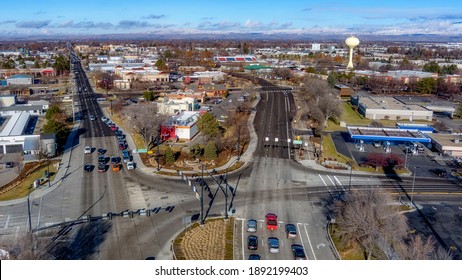 Iconic Meridian Water Tower And Main Streets Lead Through Meridian Idaho