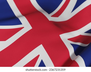 Iconic United Kingdom National Flag Waving - Shutterstock ID 2367231359