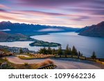 Iconic view of Queenstown from the Skyline Luge at sunrise | Queenstown, NEW ZEALAND