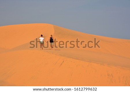 Icredible Red Sand Dunes in Mui Ne, Vietnam.