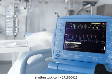 ICU Room And Cardiovascular Monitor 