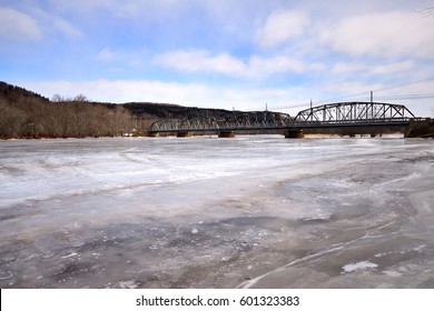 Icy Kennebecasis River (March In Hampton New Brunswick)
