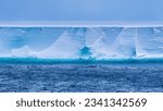 Icy seascape and icebergs of Ross Sea, Antarctica.