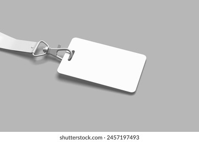 id card mockup isolated on white grey background. - Powered by Shutterstock