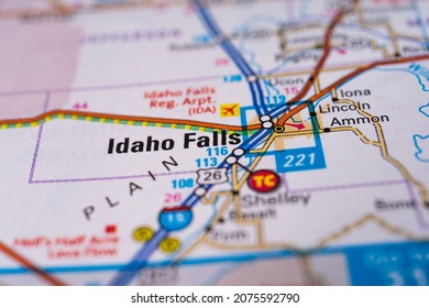 Idaho Falls on the USA map