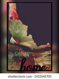 Idaho Home Collage With Mountains And Flowers 