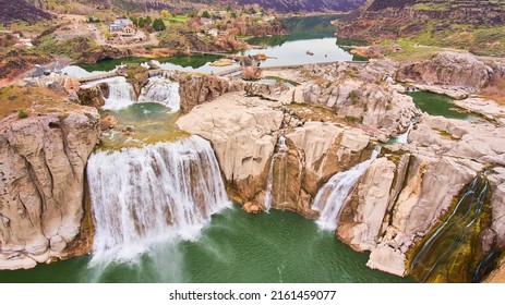 Idaho Iconic Shoshone Falls From Above In Early Spring