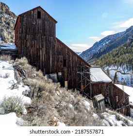 Idaho Mountain Mining Operation In Winter