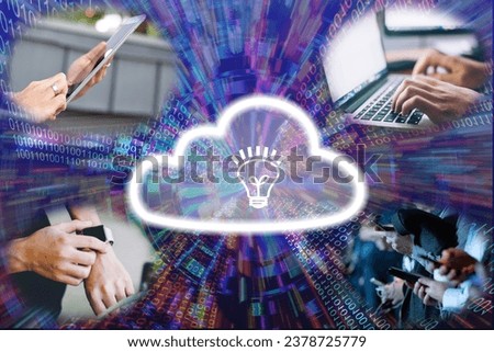 Idea creation image by cloud server
