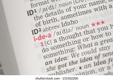 Idea definition in the dictionary