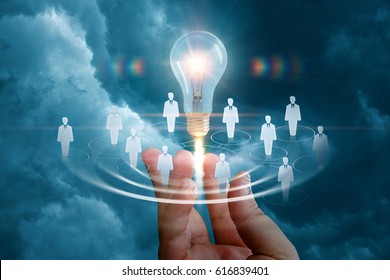 The idea during the team work concept design. - Shutterstock ID 616839401