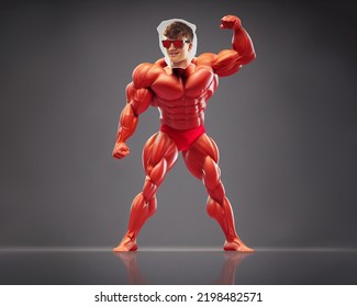 Ideal Bodybuilder Figure As 3d Body. Perfect Male Desire Body