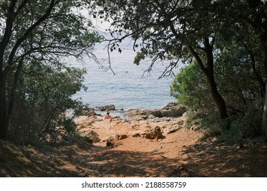 Idealistic Coastal View Of A Stone Beach