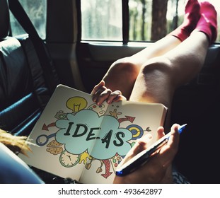 Ideas Cloud Bulb Bubble Creative Graphic Concept