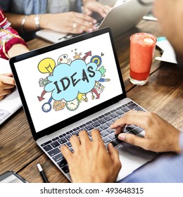 Ideas Cloud Bulb Bubble Creative Graphic Concept