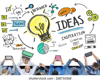 Ideas Innovation Creativity Knowledge Inspiration Vision Stock Photo ...