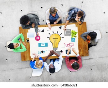 Ideas Innovation Creativity Knowledge Inspiration Vision Concept - Shutterstock ID 343866821