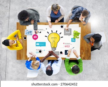 Ideas Inspiration Creativity Biz Infographic Innovation Concept - Shutterstock ID 270642452