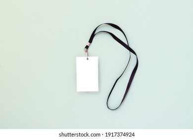Identification card for a congress, mockup on green background - Shutterstock ID 1917374924