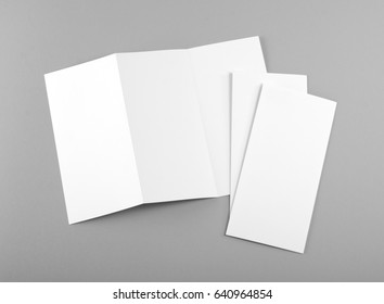 Identity Design, Corporate Templates, Company Style, Set Of Booklets, Blank White Folding Paper Flyer