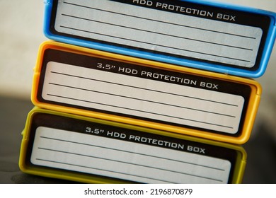 Identity Sticker On Hard Disk Storage Plastic Box       