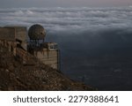 idf base on the pic of mount hermon with clods above the clods of syria in the backgruond 