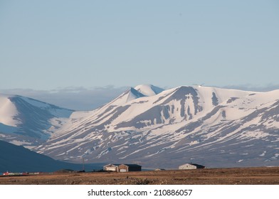 Idillyc view near Longyearbyen Svalbard