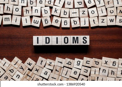 Idioms Word Concept On Cubes