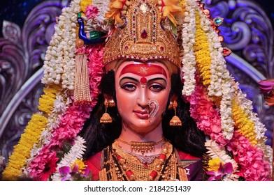 Idol Statue Of Goddess Maa Durga, Happy Navratri And Dussehra 