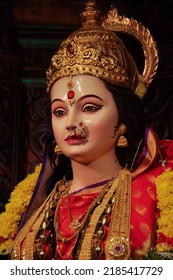 Idol Statue Of Goddess Maa Durga, Happy Navratri And Dussehra 