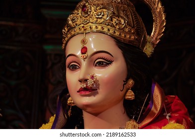 Idol Statue Of Goddess Maa Durga, Happy Navratri And Dussehra 